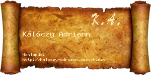 Kálóczy Adrienn névjegykártya
