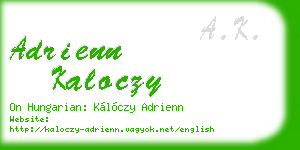 adrienn kaloczy business card