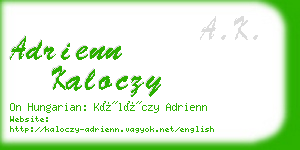 adrienn kaloczy business card